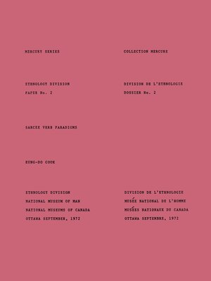 cover image of Sarcee Verb Paradigms